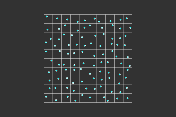 Uniform grid random